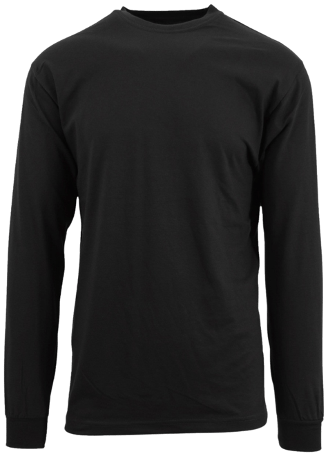 Men's Egyptian Cotton-Blend Long Sleeve Crew Neck Tee