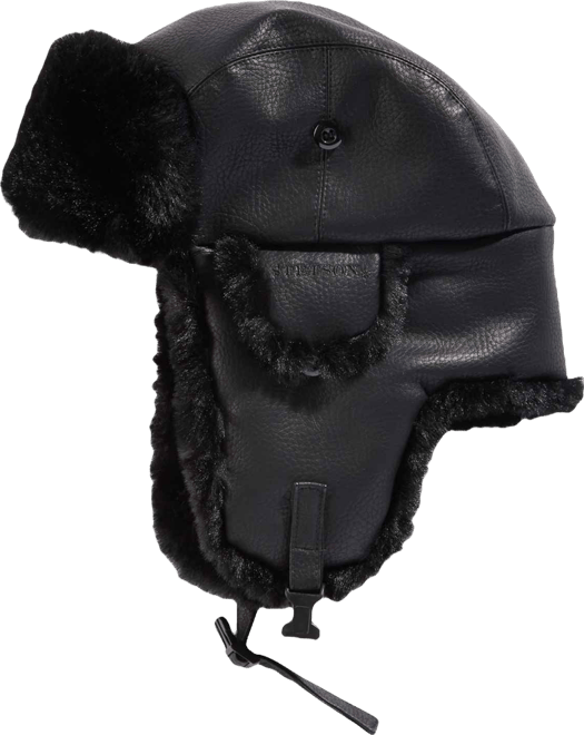 Stetson Men's Faux-Leather Trapper Hat