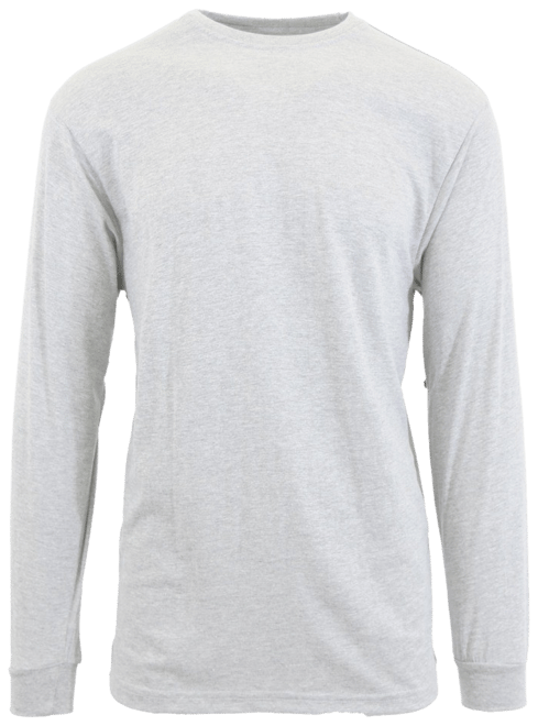 Men's Egyptian Cotton-Blend Long Sleeve Crew Neck Tee