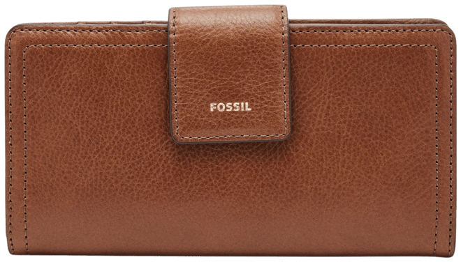 Fossil Logan Leather RFID Tab Clutch Wallet - Macy's