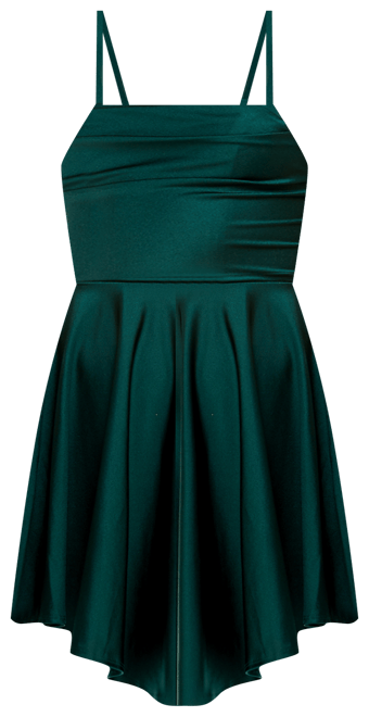 Juniors' Draped-Top Skater Dress