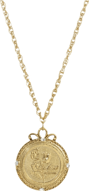 Women's Gold Tone Flower of the Month Narcissus Necklace