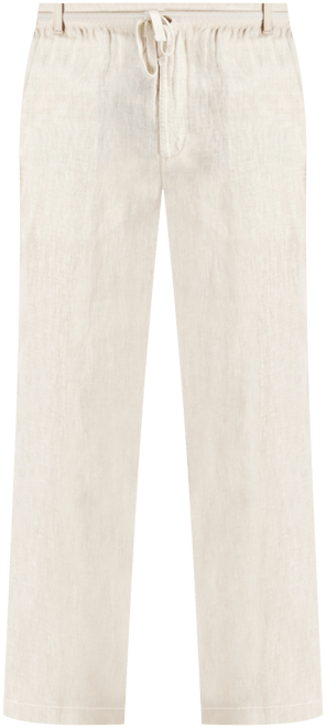 LINEN PANTS IN 100% LINEN - White