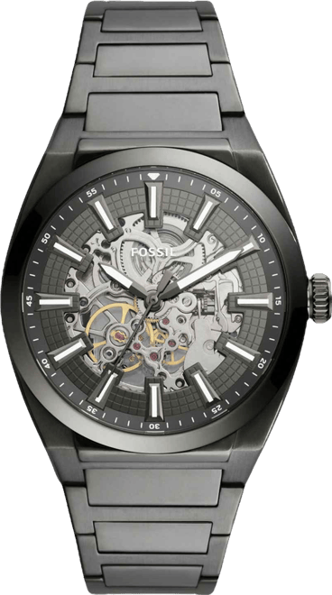 Men's Everett Gray Stainless Steel Bracelet Watch 42mm