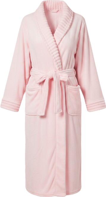 knee length dresses for ladies Long Full Length Floral Light Blue Sexy Satin Lace Wrap Bathrobe PLUS –  Just For You Boutique® main image 1
