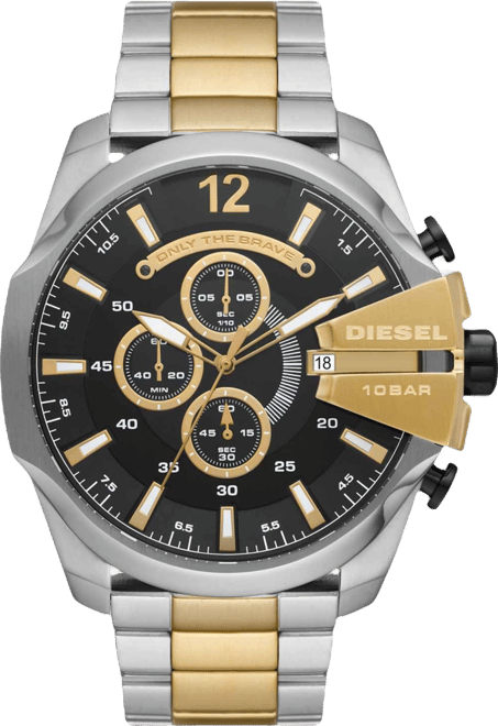 Men's Mega Chief Chronograph Two-Tone Stainless Steel Bracelet Watch, 51mm