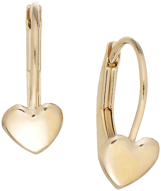 Macy s Children s Heart Hoop Earrings in 14k Gold 2mm Macy s