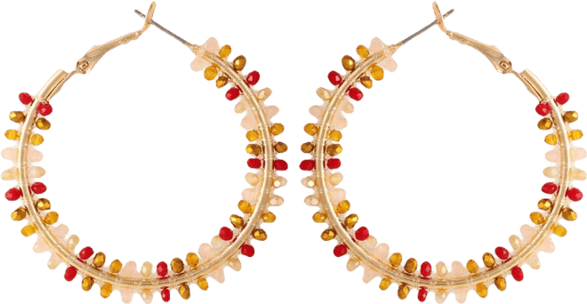 Fall Awakenings Hoop Earrings with Stones