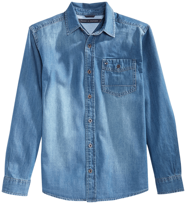Big Boys Max Denim Button-Front Shirt