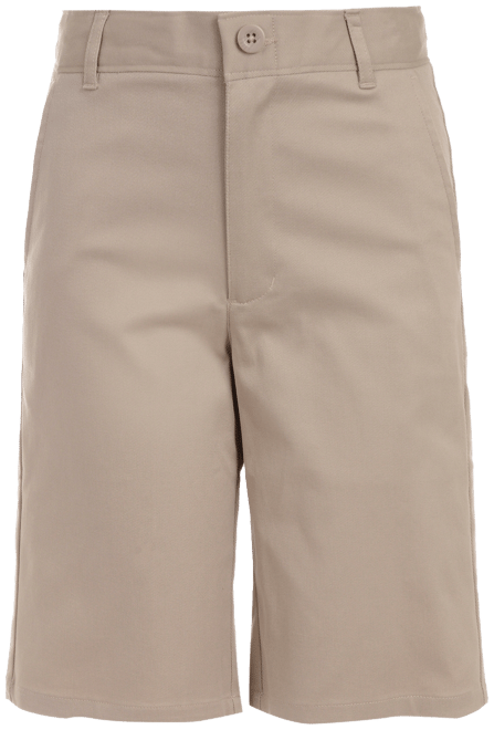 Big Boys Uniform Hunter Flat-Front Stretch Twill Shorts