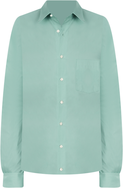 Men's Regular Fit Point Collar Poplin Dress Shirt