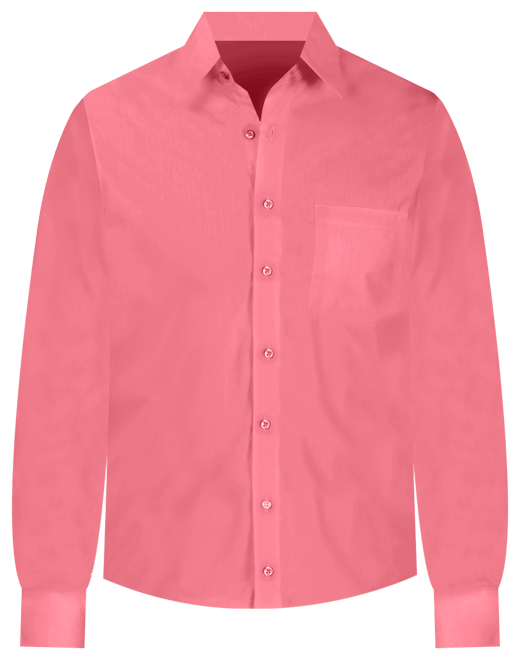 Men's Regular Fit Point Collar Poplin Dress Shirt