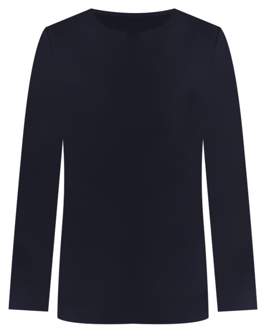 Cotton-Blend Long-Sleeve Top