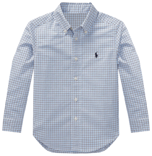 Polo Ralph Lauren Big Boys Plaid Cotton Poplin Shirt - Macy's
