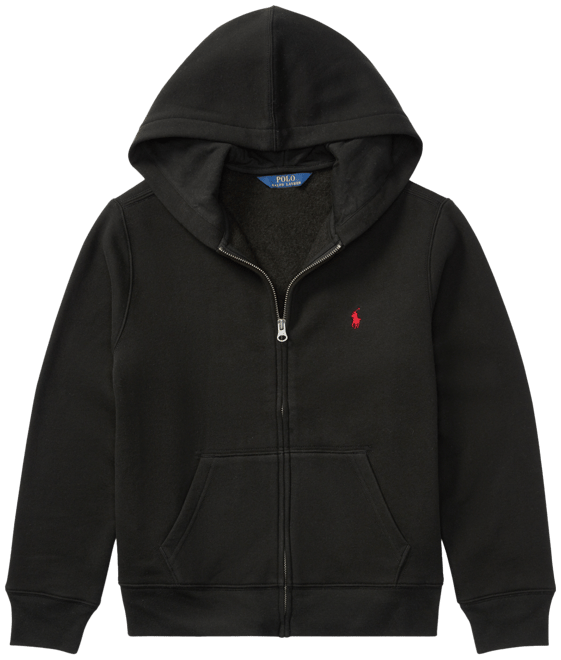 Polo black zip online up hoodie