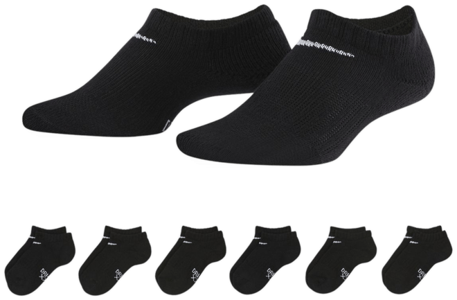 Nike Dri-FIT Performance Basics Little Kids' No-Show Socks (6 Pairs)
