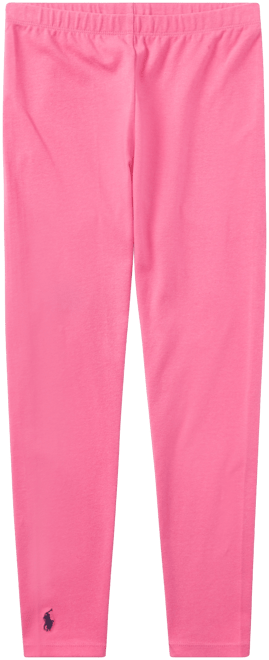 Big Girls Embroidered Pony Stretch Cotton Leggings