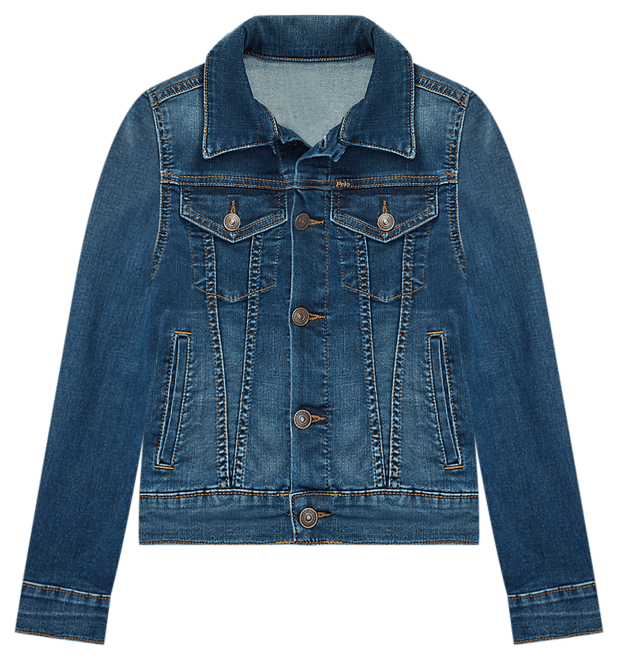 Big Girls Lightweight Denim Trucker Jacket