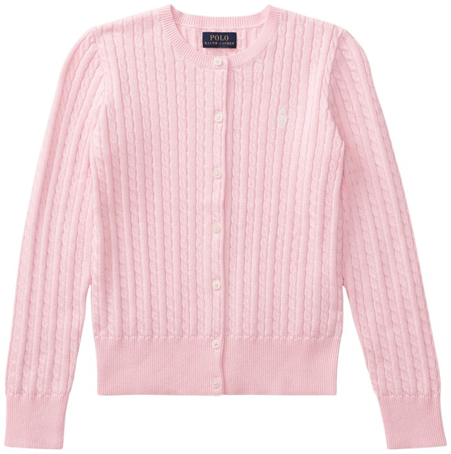 Girls 2T-16 Cable-Knit Cotton Cardigan