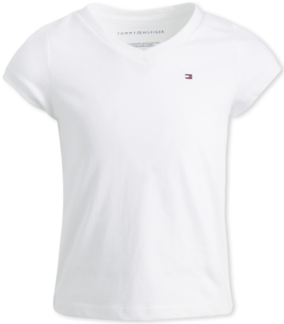 Tommy Hilfiger Big Girls Cotton V-Neck T-Shirt - Macy's