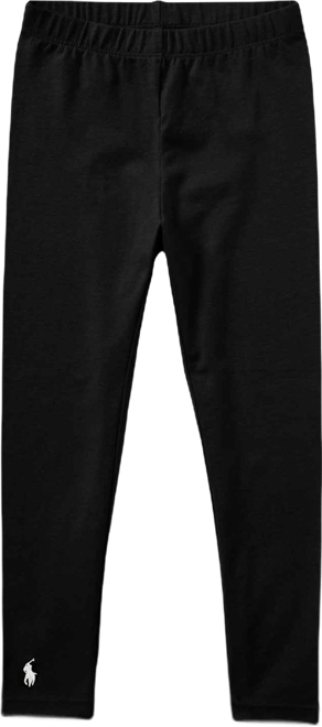 Girls 2T-6X Stretch Embroidered Pony Stretch Cotton Leggings
