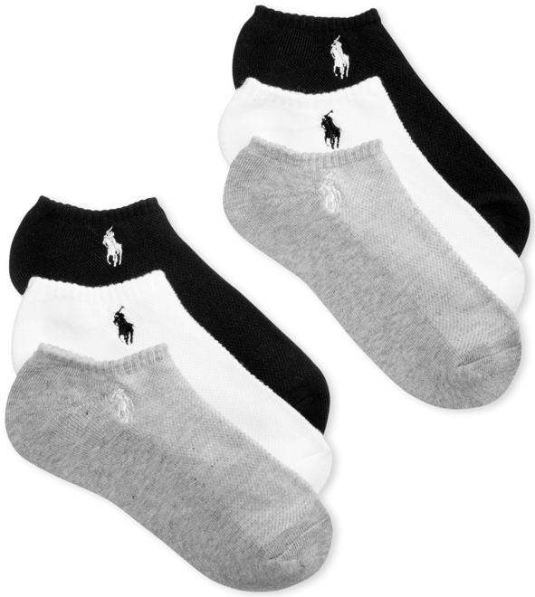 Polo Ralph Lauren Women's 3-Pk. Plaid Cotton-Blend Logo Socks - Macy's