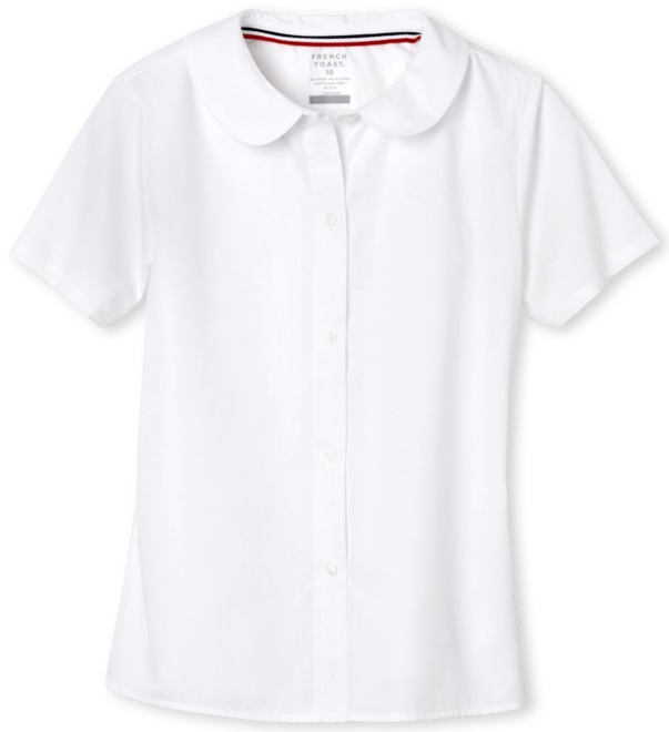 Big Girls Short Sleeve Modern Peter Pan Blouse