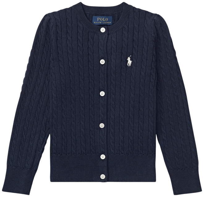 Toddler and Little Girls Cable-Knit Cotton Cardigan