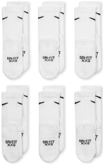 Nike Dri-FIT Performance Basics Little Kids' Crew Socks (6 Pairs)