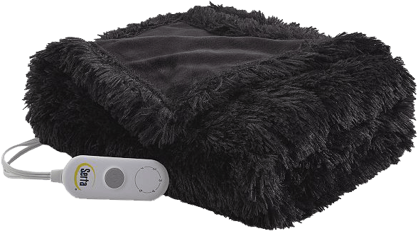 Serta® Leena Shaggy Faux Fur Electric Heated Throw Blanket