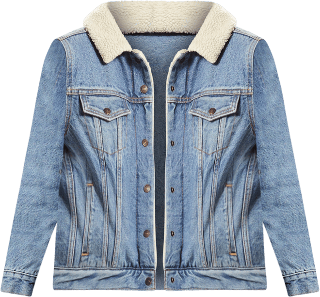 Levi's Women's Plus Size Sherpa Lined Denim Trucker Jacket 