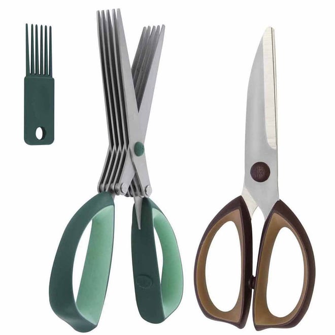Farberware Classic 2-piece Kitchen Shear Set in Metallic Stainless Steel  and Black 