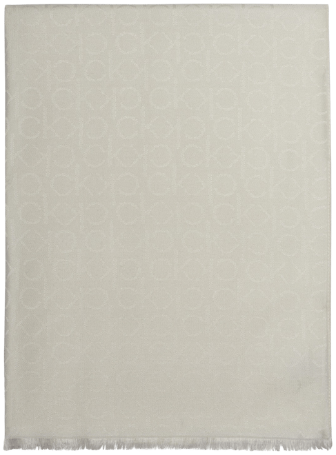 Monogram Ck Logo-Print Pashmina Wrap Scarf