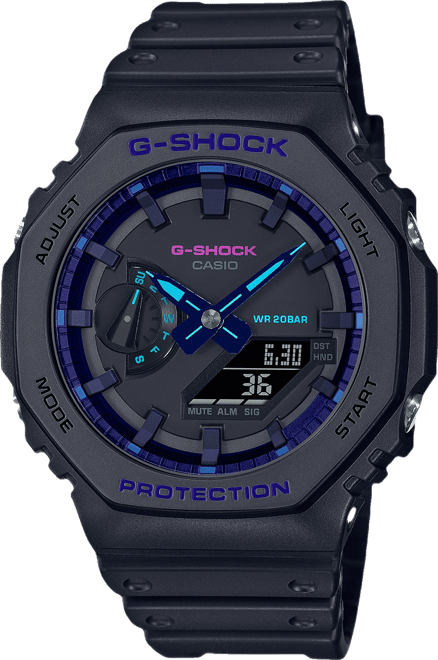 Men's Black Resin Strap Watch, 45.4mm