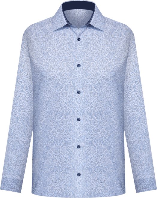 Men's Recycled Slim Fit Floral 4-Way Stretch Performance Dress Shirt