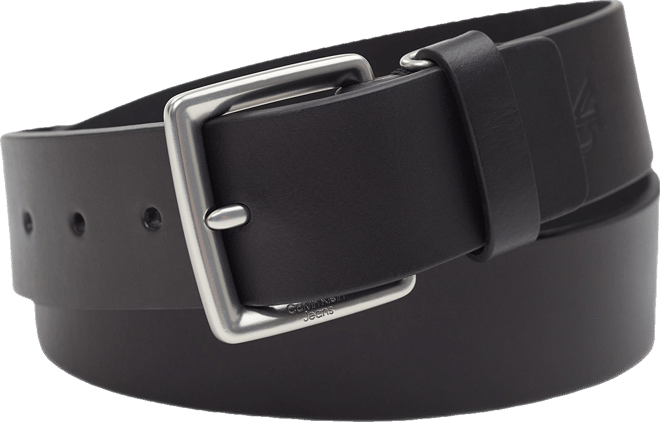 Jeans Men's Leather Belt with Keeper Ring