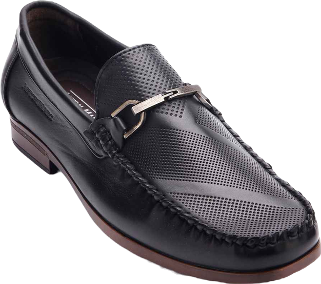 Men's Perforated Buckle Loafers