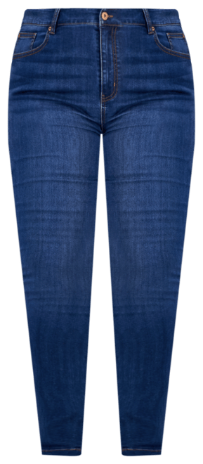 Trendy Plus Size Mid Rise Infinite Stretch Dawson Super-Skinny Jeans