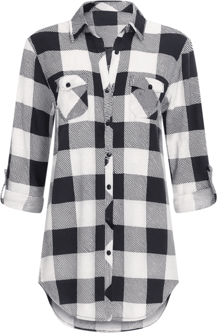 Women's Plaid Tunic Shirt