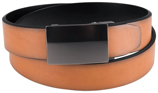 Men's Belt Reversible Wide Bonded Leather Gold-Tone Buckle CONGAC  BROWN/Black at  Men’s Clothing store