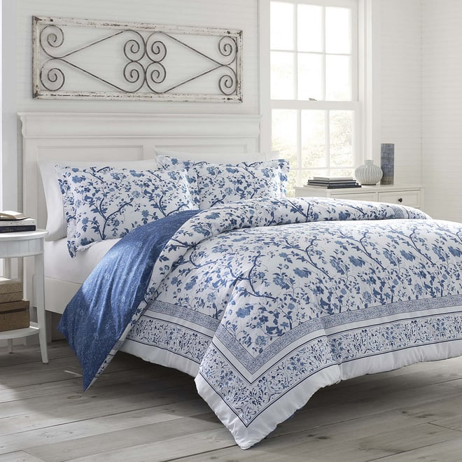 Laura Ashley Charlotte Floral Midweight Comforter, Color: China