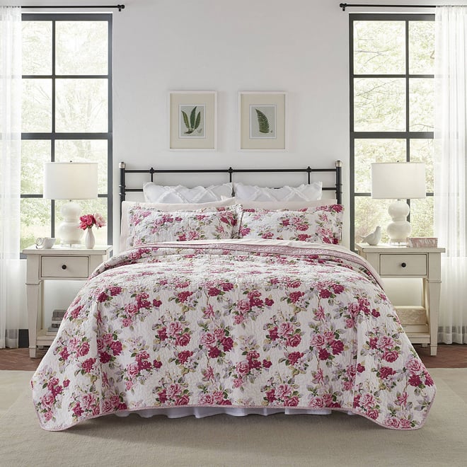 Laura Ashley Lidia Floral Reversible Quilt Set - JCPenney
