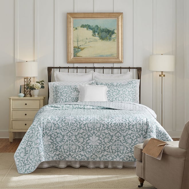 Laura Ashley Amberley Floral Reversible Quilt Set