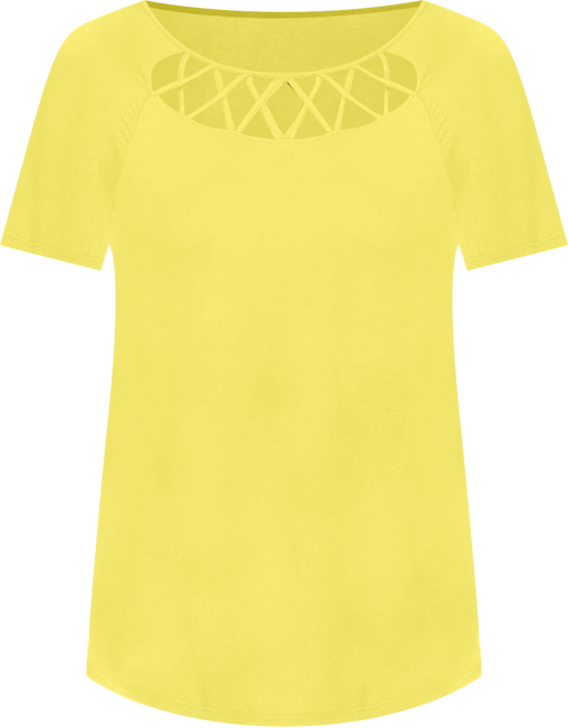 Women's Crisscross Cutout Short Sleeve Top