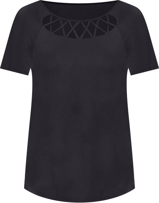 Women's Crisscross Cutout Short Sleeve Top