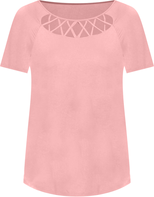 Women's Crisscross Cutout Short Sleeve Top