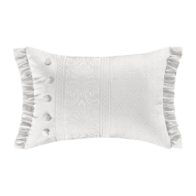 White oblong throw store pillow