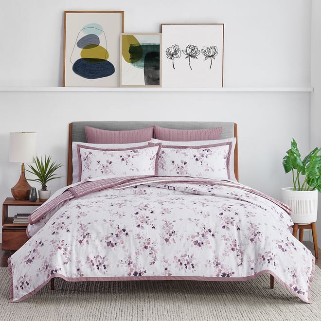 Fieldcrest Watercolor Floral 3-pc. Floral Comforter Set