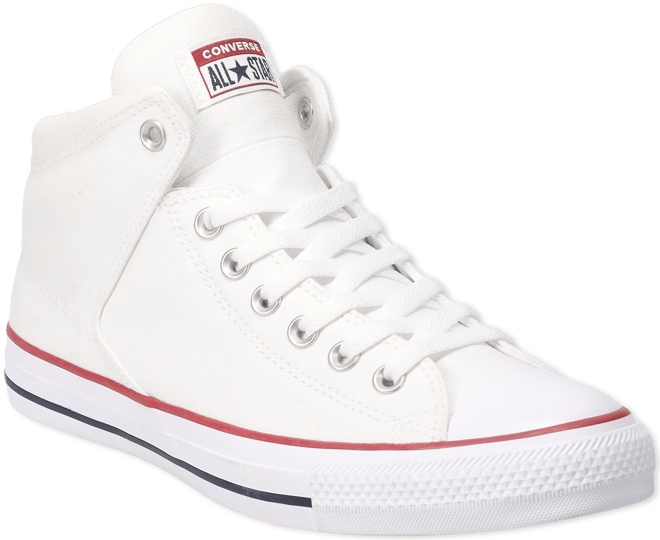 Converse Chuck Taylor All Star High Street Leather Mid, Men's, Size: 10.5 Medium, White