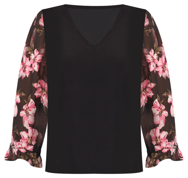 売れ筋商品|||スタイルアンドコー カットソー トップス レディース Women's 3/4 Sleeve V-Neck Floral-Embroidered Top, Exclusively at Macy's Blushing 20430477_fpx.tif?$filterlrg$&